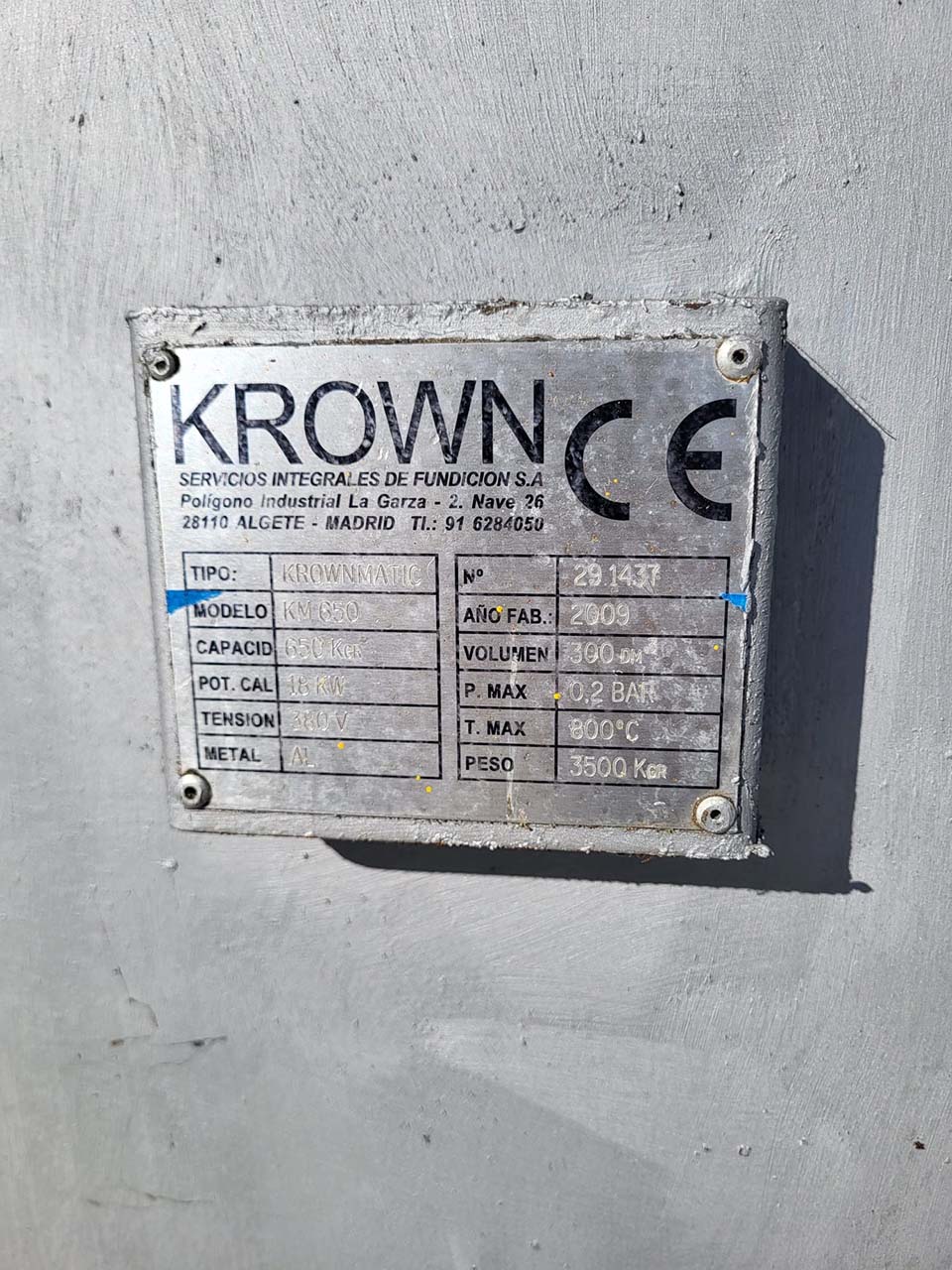 Krown Krownmatic KM 650 dozirna peč O1759, rabljena